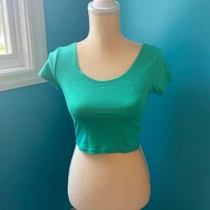 Teal Crop top